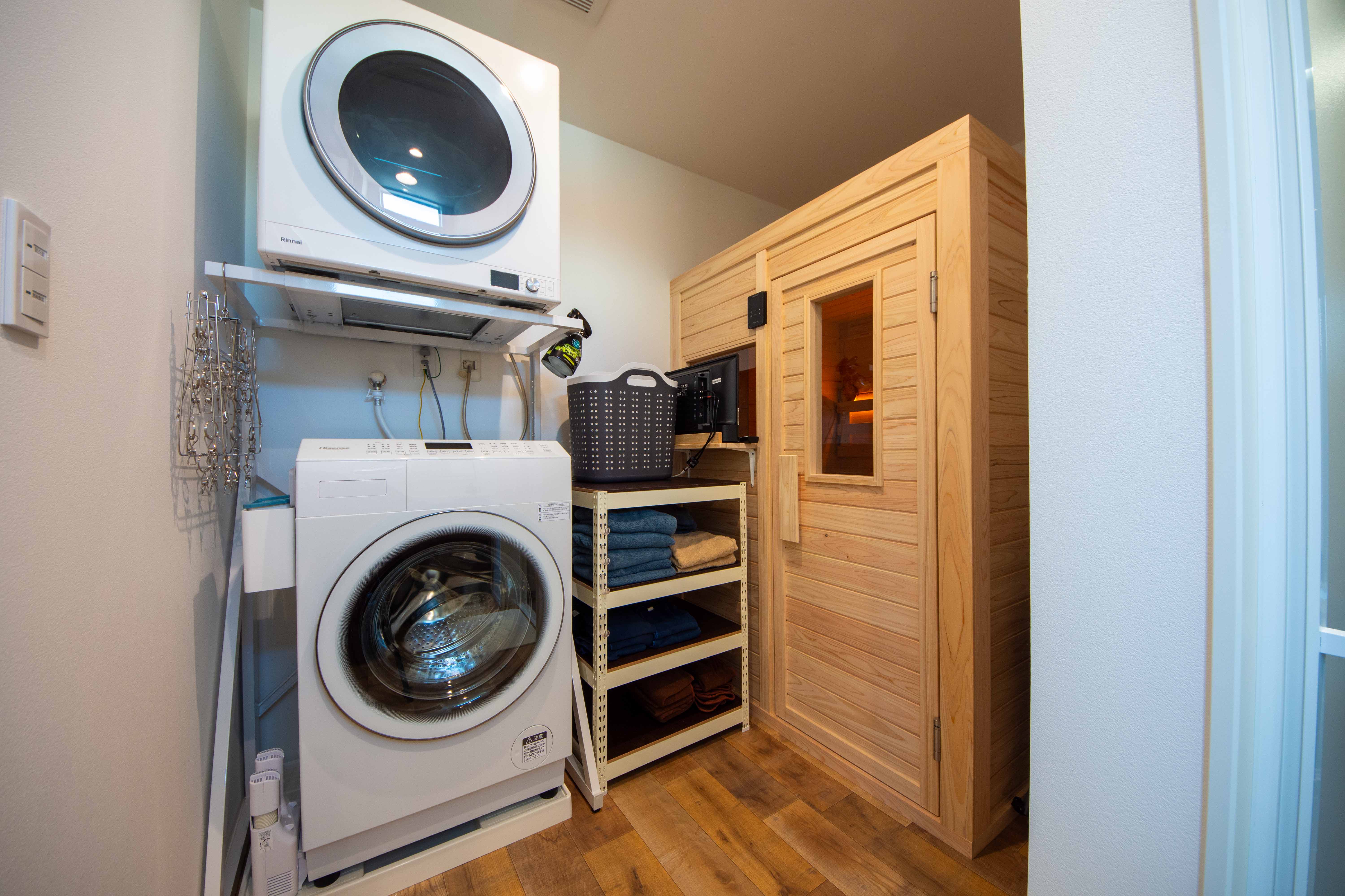 ランドリーとサウナ室